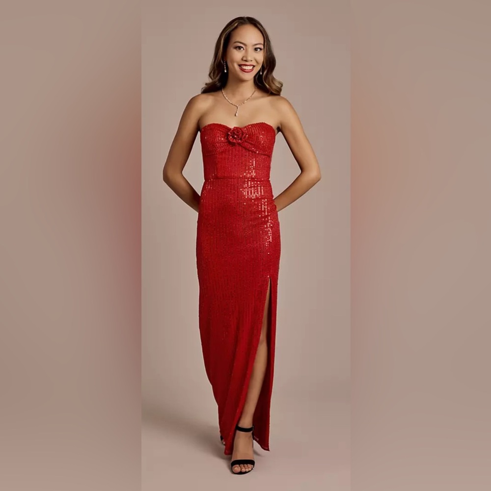 Stunning Red Backless Evening Dress